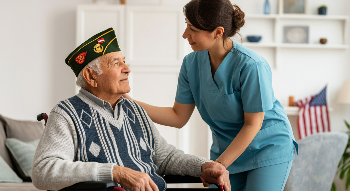Veteran spouse receiving care at home funded by VA survivor benefits program