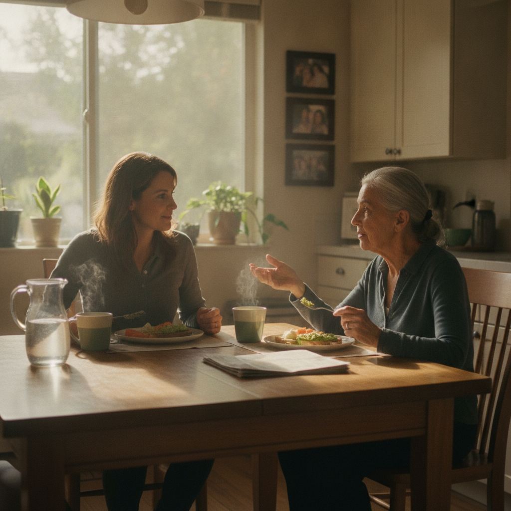 In-home senior caregiver assisting an elderly client in West LA, Los Angeles