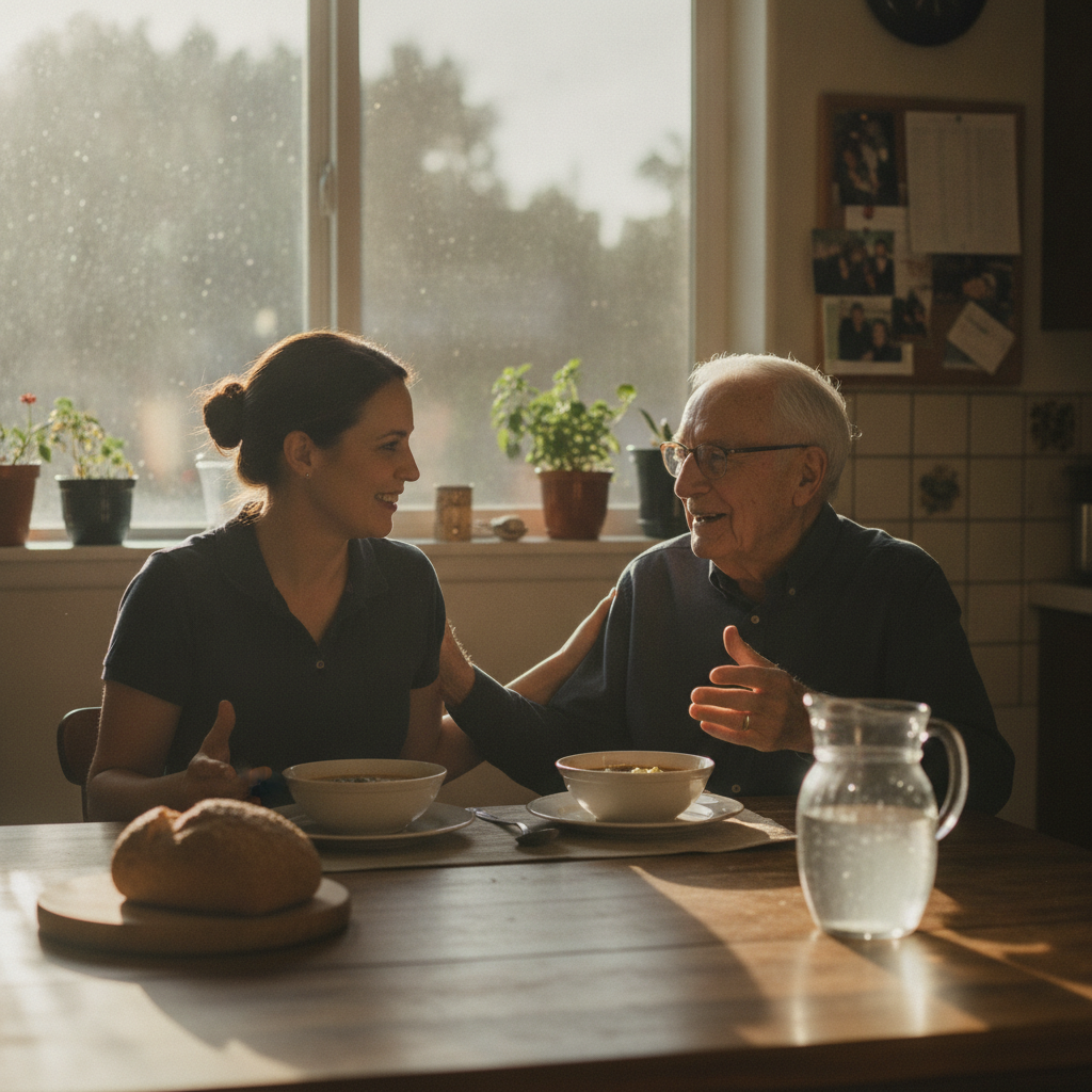 In-home senior caregiver assisting an elderly client in West LA, Los Angeles