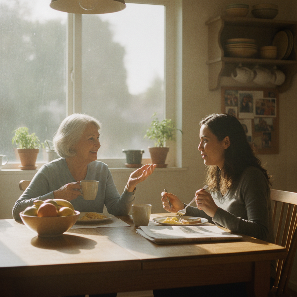 In-home senior caregiver assisting an elderly client in West LA, Los Angeles