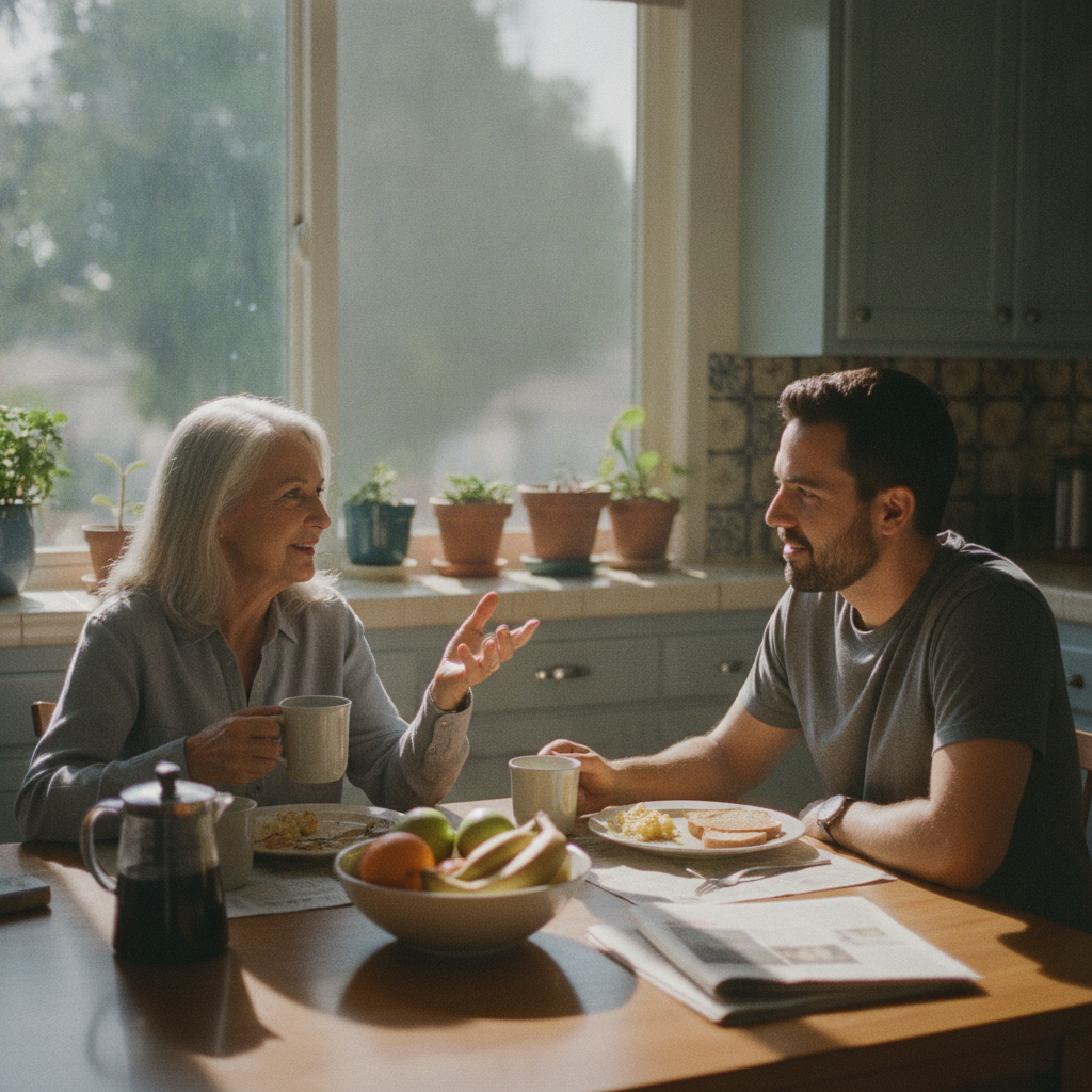 In-home senior caregiver assisting an elderly client in West LA, Los Angeles