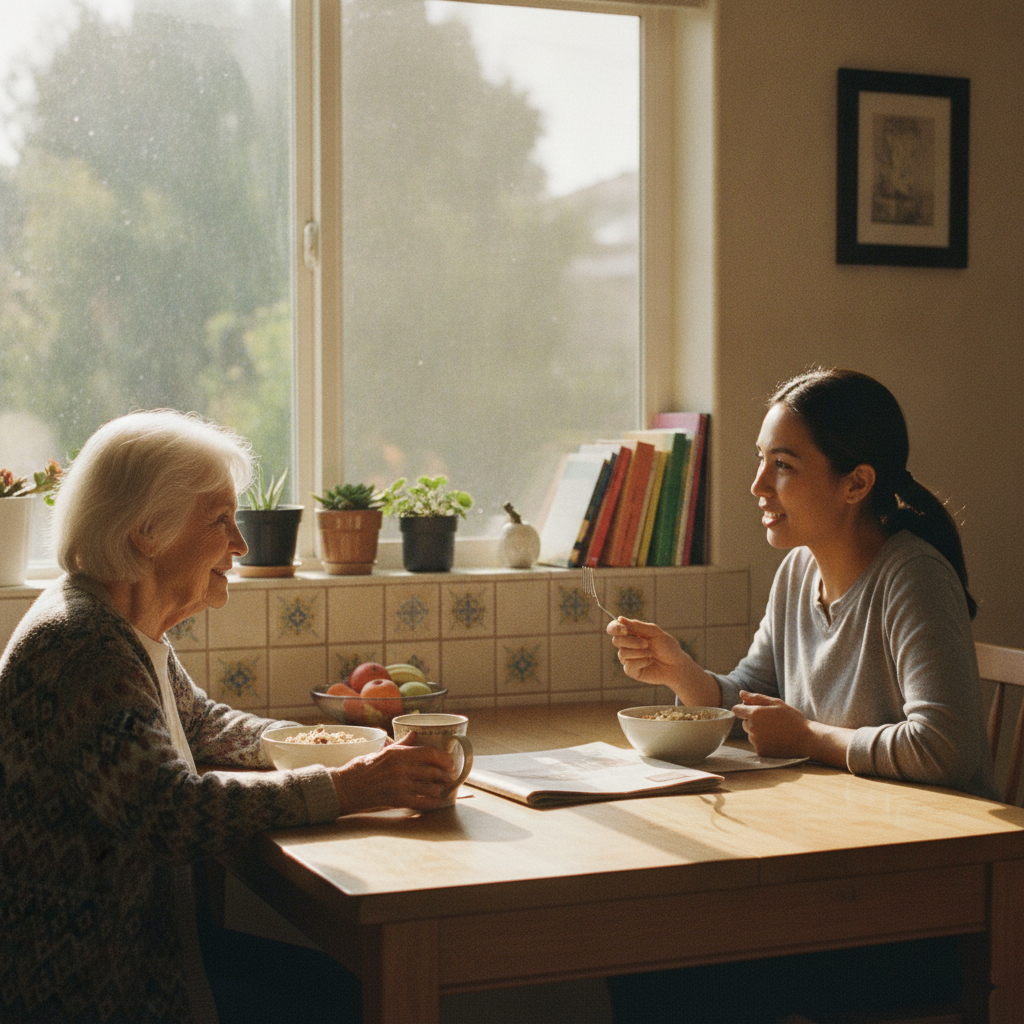 In-home senior caregiver assisting an elderly client in El Segundo, Los Angeles