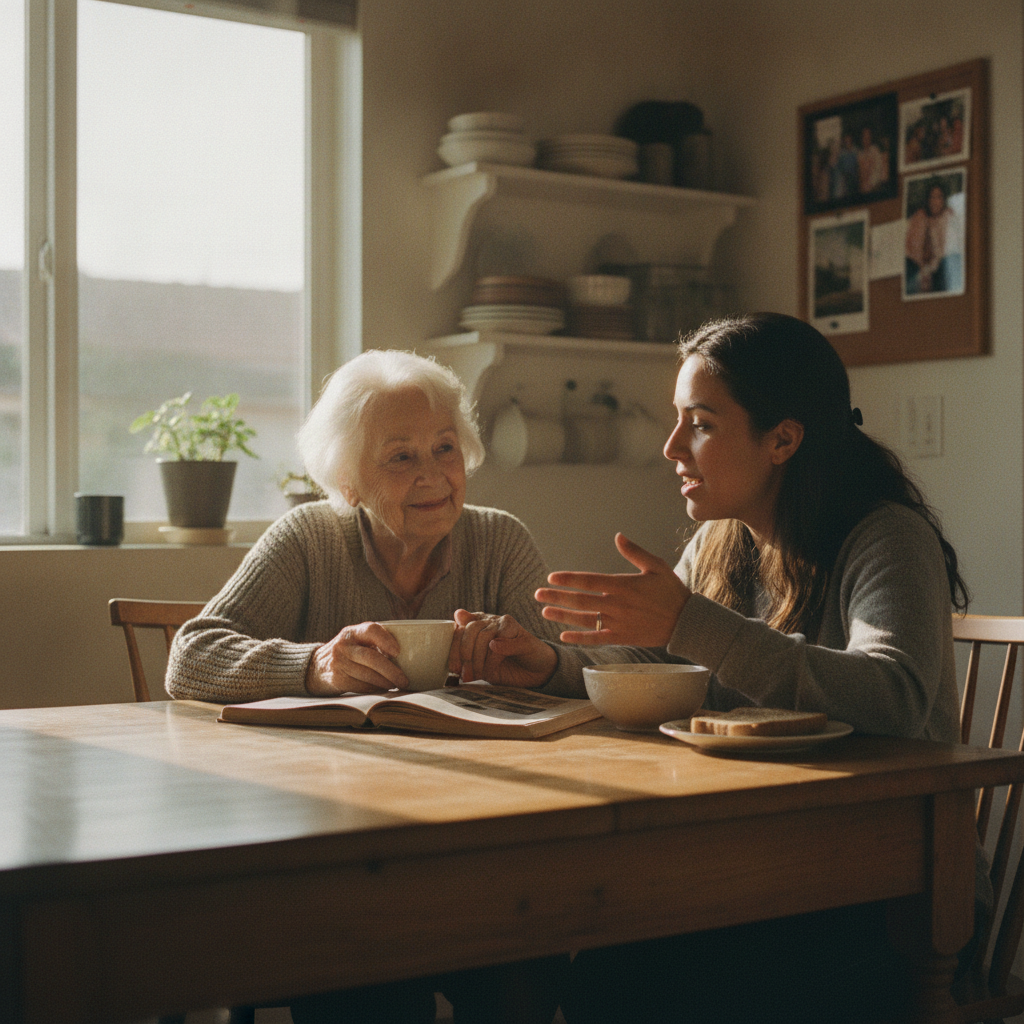 In-home senior caregiver assisting an elderly client in Culver City, Los Angeles