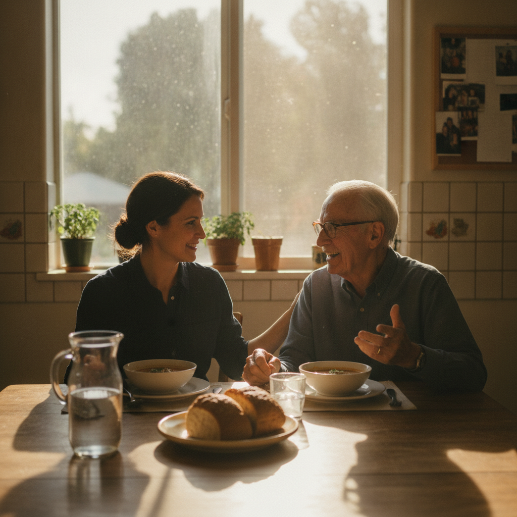In-home senior caregiver assisting an elderly client in West LA, Los Angeles