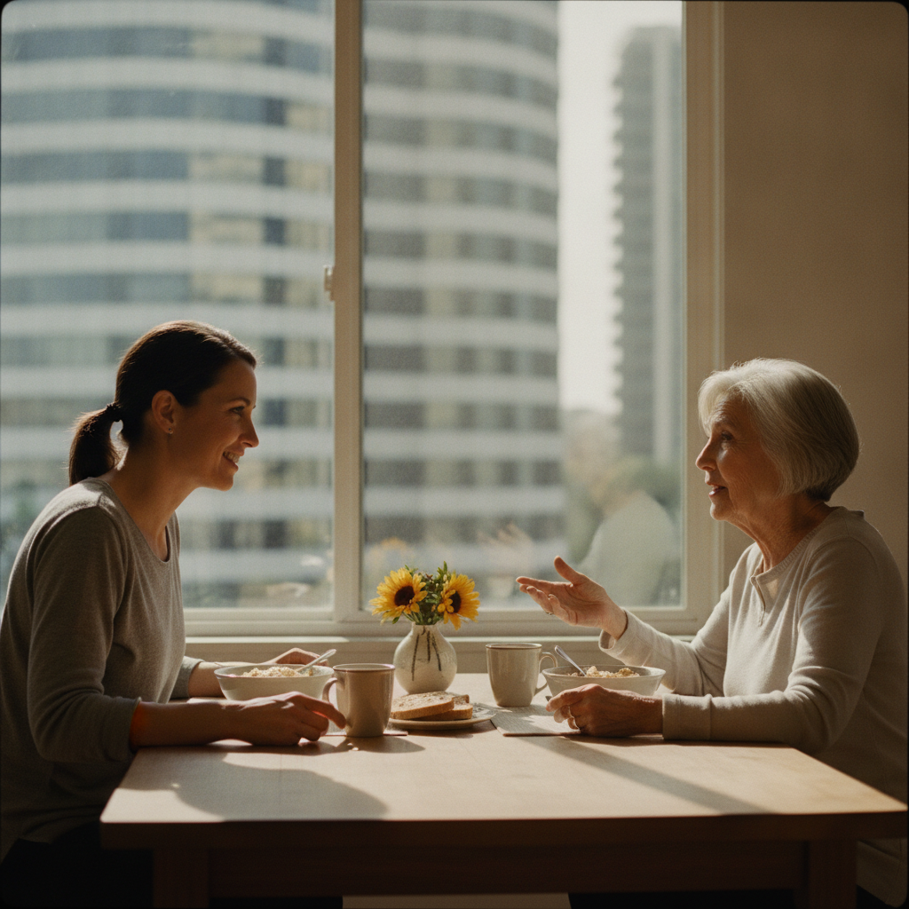 In-home senior caregiver assisting an elderly client in Century City, Los Angeles